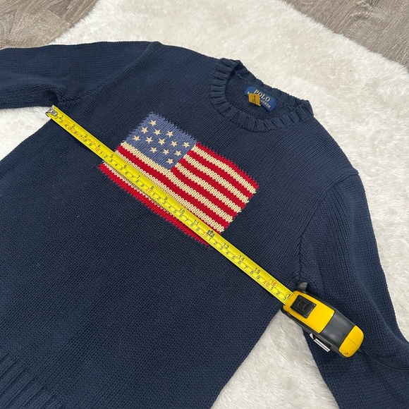 Ralph Lauren Navy American Flag Crewneck Sweater - Picture 6 of 6